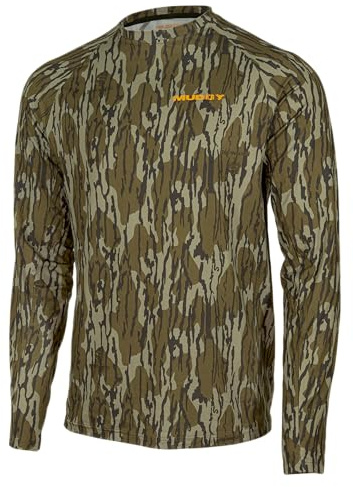 Muddy Outdoors Men's TRX Base Layer Shirt Mossy Oak Bottomland Large