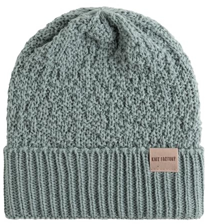KNIT FACTORY - Haze Mütze - One Size | Strickmütze für Damen und Herren - Beanie - Mütze für den Winter - Wintermütze - Wollmütze - Weich und warm