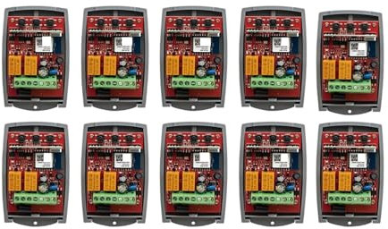 HEALBYBLE Interruptor Inteligente Universal RF Puerta de Garaje abridor Controlador 433mhz 7-250V Receptor Externo de 2 Canales ,DiseñAdo para Un Servicio Duradero(10PCS AC 85-250V)