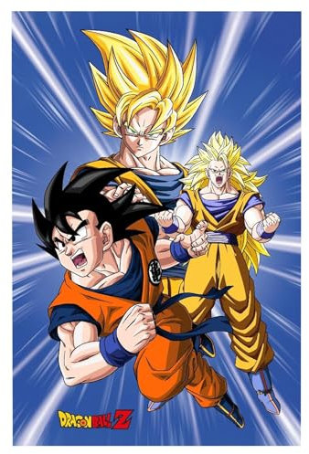 Halantex Dragon Ball Z Fleece Blanket – 100 x 150 cm Soft Polyester Throw Featuring Goku & Super Saiyan Forms – Warm & Cozy, for DBZ Fans, Machine Washable
