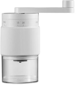 Dicmracy Manual Coffee Bean Grinder, Ceramic Blades, Lightweight handheld Coffee Grinder, 7.4oz Per Grind, For Espresso, French press, Turkish(white)