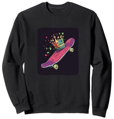 Lineal der Rampen und Schienen mit dieser coolen Skateboard-Krone Sweatshirt