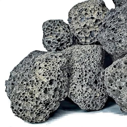 4,5 kg 1,2-2 Zoll Medium Schwarz Lavasteine für Feuerstellen, Innenkamine, Outdoor Gas Fire Tables Garten Landschaftsbau Dekoration