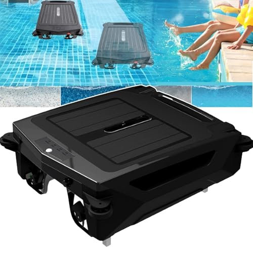 menglanchang Skimmer Solar para Piscinas,Limpieza 24/7,Robot Limpiafondos con AplicacióN De ActualizacióN, Skimmer Solar InaláMbrico,Carga Dual RáPida, CajóN Recolector De Residuos 4,1l.