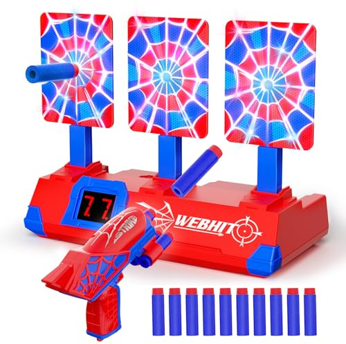 Spielzeug Pistole mit Netz Leuchtend Elektrisch Digitale Zielscheibe, Spielzeug ab 3-12 Jahre Jungen Kinderspielzeug Spiele Geschenk Junge 4 5 6 7 8 9 10 Jahre Geburtstags Klein Ostergeschenke Kinder