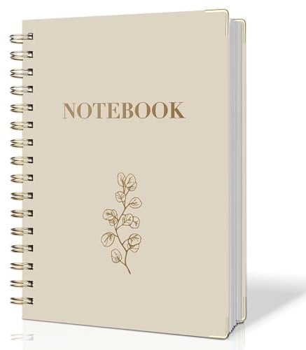 BIROYAL Notizbuch A5 Dotted, Hardcover,Notebook, Notizblock Spiralbindung With 300 Seiten 100GSM, Tagebuch für Erwachsene,Schule