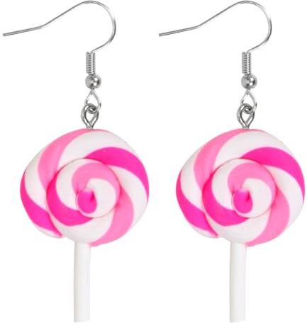Candy Kostüm Accessoires,1 Paar Lollipop Ohrringe für Frauen und Mädchen,Candy Girl Kostüme Ohrringe für Karneval Fasching Halloween und Lollipop Liebhaber