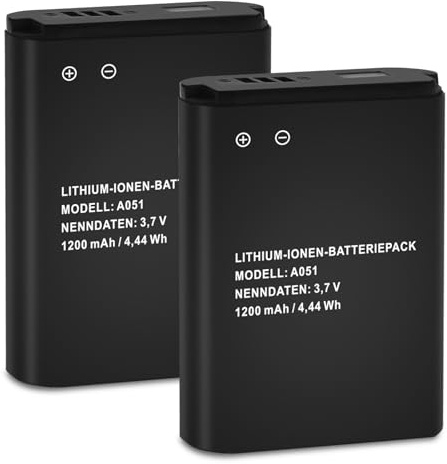 2 Stück Akku für AVM Fritz!Fon C6 Telekom A051 1200mAh Li-Ion Akku Kompatibel mit Fon C6