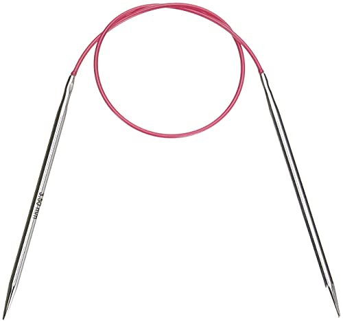 KnitPro Nova Metal: Knitting Pins: Circular: Fixed: 40cm x 3.50mm, Metall, Silver, 40cm x 3.5mm