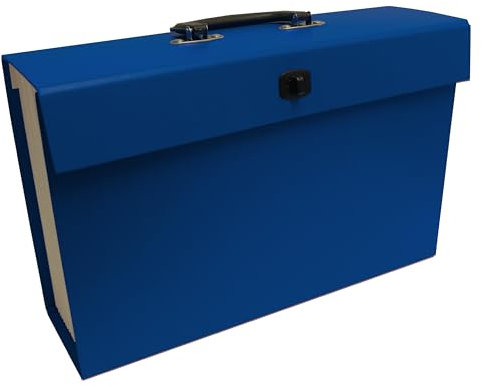 Cathedral Products 21 Pocket Cardboard Expanding File Case - Blue