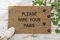 70cm x 40cm PLEASE WIPE YOUR PAWS Printed Internal Coir Mat, Door Mat Stencilled