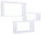 MODULARREDO | TRITTICO Set di 3 Mensole da Muro, Libreria Sospesa, Libreria Parete, Scaffale Parete, Bianco, 45x27 p15.5 cm, 40x22 p15.5 cm e 35x17 p15.5 cm - Made in Italy