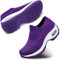 STQ Scarpe Senza Lacci Donna Slip on Lavoro Antiscivolo Arch Support Ortopediche Sneakers Comode Palestra Ginnastica Fitness Platform Tutto Viola 42 EU