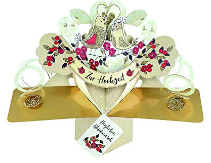 Suki Gifts 19424 3D Pop Up Card 'for Wedding' - Multi-Coloured