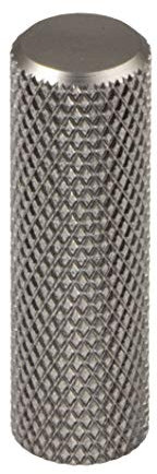 Gedotec Möbelgriff Edelstahl matt - Aluminium Möbelknopf Vintage silber - GRAF | Schrankknopf Küche für Schubladen & Schranktüren | Tür-Knopf Ø 10 mm | 1 Stück - Design Möbel-Knauf rund mit Schrauben