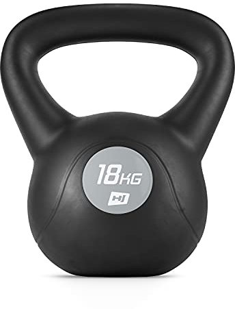 Hop-Sport Kettlebell - Kugelhantel für geräuscharmes und bodenschonendes Training - Schwunghantel in Größen von 4kg bis 20kg (18kg)