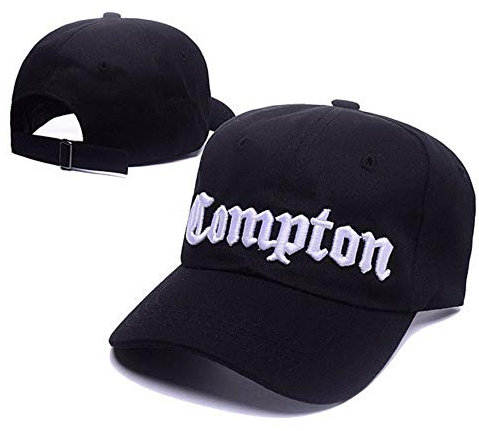 AJSJ City Crip NWA Eazy-E Compton Skateboardkappe Hip Hop Mode Baseballmützen Passen Sie Die Kappe Mit Flacher Krempe An, Schwarz