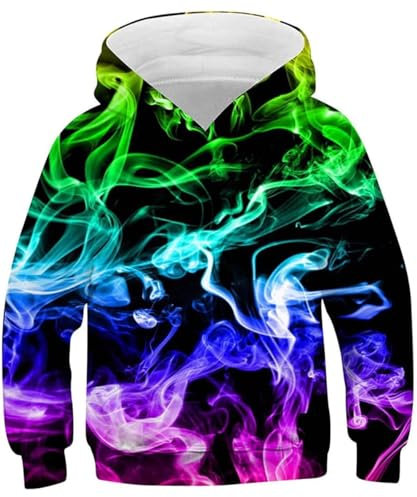 kids4ever Kinder Jungen 3D Gedruckt Hoodie Kapuzenpullover Personalisiert Langarm Pulli Pullover Kapuzen Sweatshirt Hoody für Mädchen Alter 8-11