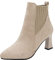 Stivali Donna Mesh Caviglia Tacco a Spillo a Punta Nuda Stivaletti Casual a Tubo Corto (37,Beige)