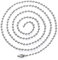 BlackAmazement Edelstahl Kette Halskette Kugelkette Silber Länge 50cm 55cm 60cm 70cm 80cm Stärke 2,4mm 3mm Silber Gold Schwarz Damen Herren (Farbe Silber - Kettenlänge 70cm - Starke 2,4mm)