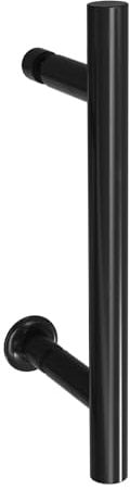 AQUABATOS® Duschkabine Griff Schwarz Duschtürgriffe Beidseitig Türgriff aus Edelstahl Edelstahlgriff Bügelgriff Stangengriff 130 mm 13 cm Lochabstand für Glasstärke von 5 bis 10 mm
