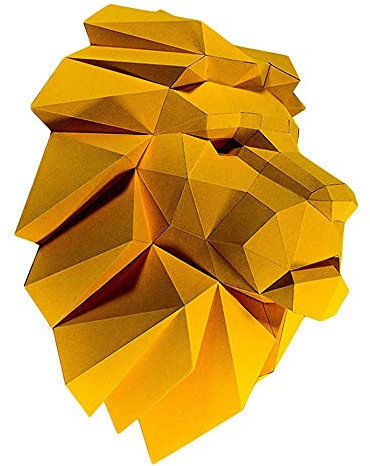 Papercraft DIY 3D Papier Tiere, DIY Vorgeschnittenes Papercraft, Löwenkopf 3D Origami Wanddekoration, Kinder Handgemachte Verzierung Geburtstagsgeschenk für DIY Dekoration Hause