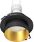 ledscom.de Deckeneinbaurahmen KRON, rund, schwarz/gold matt, inkl. GU10 LED 630lm, warmweiß
