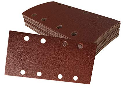Schleifbogen-Set │ 60 Stück │ 93 x 190 mm │ je 10 x Korn 40/60/80/120/180/240 │ selbsthaftend │ für Schwingschleifer │ Schleifpapier │ Schleifbögen |