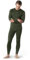 LAPASA Completo Termico Uomo in Micropile Peso Completo Pigiama - Abbigliamento Invernale Set Trekking Sport Running Snowboard Verde Militare L