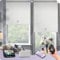 Graywind Customized Smart Roller Blinds Blackout, Textured Fabric Electric Windows Blinds Compatible with Alexa Google, Wifi Hardwired Motorised Roller Shades with Remote, Jacquard White