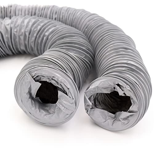 Gaine VMC - Souple en PVC - Longueur 6 mètres - Diamètre 125 mm - Gaine Souple en PVC - pour VMC Simple Flux et Aération - Résistant -30° à 70° C - Fabriqué en France