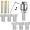 13 Pieces Ring Set, Wood Ring Drill Bit, Wood Ring Making Drill Bit, Steel Wood Bead Drill Bit for DIY Ring Making, Jewelry, Silver