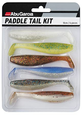 Abu Garcia Paddletail Soft Lure Kit – 6 Allround-Gummiköder in bewährten Farben – ideal für Barsch, Hecht und Zander, für das Angeln mit Jigkopf, Dropshot oder Carolina Rig