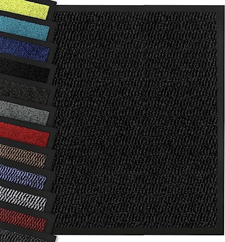 Nova Forma Schmutzfangmatte Star - Sauberlaufmatte für Eingangsbereiche - Klassische Fußmatte für innen und außen - Anthrazit 90x300 cm