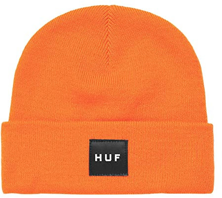 HUF Mütze Essentials Logo Patch Beanie Original garantiert Huf Worldwide, Orange, One size