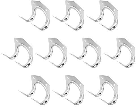 TEHAUX 10pièces Métalliques Doubles Pratiques Pour Rangement De Tuyaux Arrosage Et Câbles Électriques