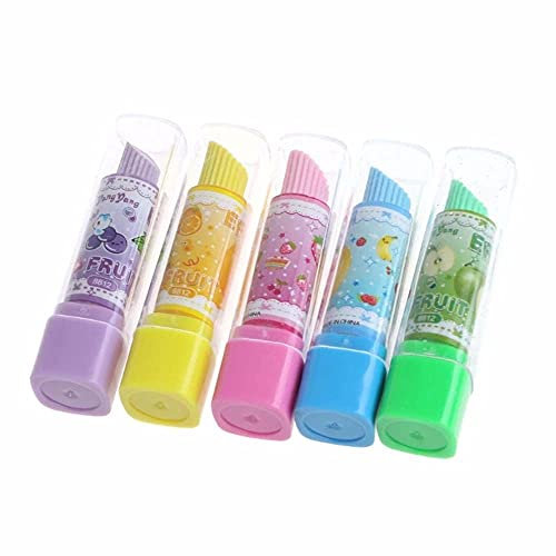 STÜCK Lippenstift Rotary Radiergummi Kawaii Schreibwaren Studentenpreis Kinder Geschenk Büro Schulbedarf Zufällige Farbe Practical and Professional