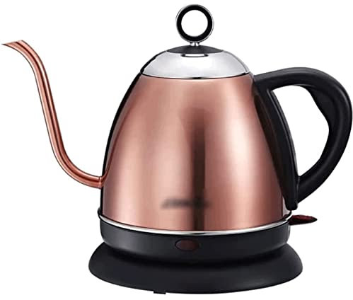 OLOTU 1L/35.2OZ Electric Kettle, Gooseneck Nozzle Water Kettle, Auto Shut Off Anti-Dry Protection Tea Kettle, Copper Color