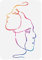 FINGERINSPIRE Pochoir de Visages Abstraits 21x29.7 cm Modèle de Pochoir de Visage de Deux Femmes Visages en Plastique Motif de Ligne Pochoir de Peinture Pochoirs Réutilisables Pochoir de Décoration