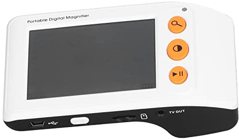 Digitale Lupe, Tragbare 3,5 Zoll HD Video Digitallupe für Sehbehinderte, Elektronische Lesehilfe mit 2X-25X Zoom und 8 Farbmodi Zum Lesen Schreiben Anzeigen von Karten und Büchern (Weiss)