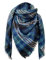 FIFTHAVE Schal Damen Blau Scarf Women Winterschal,Kariert übergroßer Quadratisch Deckenschal Warmer Oversized Fransen Cape Poncho Herbstschal