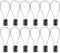SEPOX® 12 Pcs Resettable Combination Padlock, 30mm 1-3/16 Width Body with Extrem Long Cable, 4 Digit Cable Lock for Suitcase, Travel Bag, Gym Lockers, Filing Cabinets,Pack of 12 Black 32cm Cable