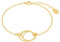 s.Oliver Armband 925 Sterling Silber Damen Armschmuck, 17+3 cm, Gold, Kommt in Schmuck Geschenk Box, 2037824