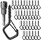 GIPTIME Lot de 18 Crochet à Vis en acier inoxydable, Crochet Plafond avec Loquet de Sécurité, Piton à Visser Crochets muraux pour Suspendre des Plantes, des Lumières