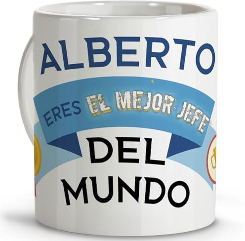 LolaPix Regalo para jefe. Tazas personalizadas. Tazas originales para regalar. Regalos para jefes. Taza jefe. Taza cerámica 330 ml.