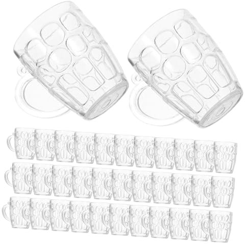 Cabilock 50 Stück Miniatur-bierkrüge Für Puppenhaus Dekorative Bierkrüge Modelle Für Grillpartys Hochzeiten Im Freien Foto-requisiten