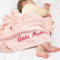 TICBIK Personalisierte Babydecke mit Namen Baumwolle, Strickdecke Baby Decke Neugeborenen Personalisiert, Babydecke Junge Mädchen Baby Geschenk Personalisiert Geschenke mit Namen