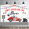 Jollyboom Can't Catch Me I'm Three Hintergrund Banner Rennwagen Thema 3. Geburtstag Party Dekorationen Foto Hintergrund für Jungen Fast Race Car 3 Geburtstag Dekorationen