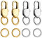 4 Stück Verschluss für Armbänder, Armband Verschluss mit Biegeringen Ketten Verschlüsse Schmuck Verschlüsse Kettenverschluss Karabinerverschluss Schmuckherstellung Zubehör