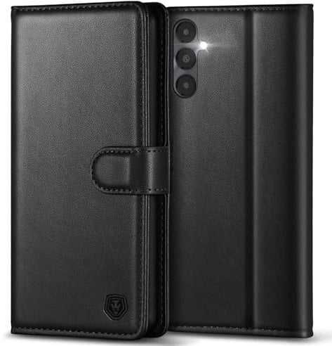 Kuafcase for Samsung Galaxy A05S Case with 4 Card Slots Magnetic Closure Kickstand Shockproof Protective Phone Case for Samsung Galaxy A05s - Black